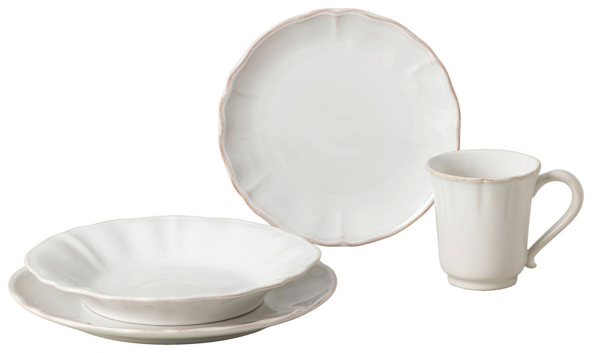 KOMBISERVICE Weiß ALENTEJO 4-teilig 1 Personen  - Weiß, Basics, Keramik - Costa Nova