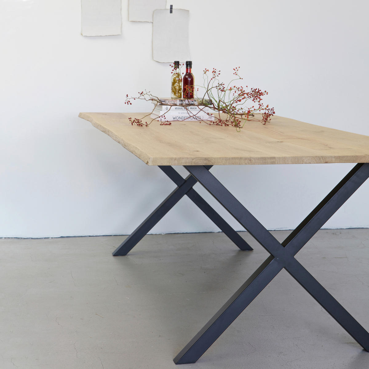 TISCHGESTELL in Metall   - Schwarz, MODERN, Metall (79/72/10cm) - Livetastic