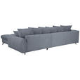 ECKSOFA Grau Cord Rückenkissen, Armlehnenkissen, Rücken echt  - Schwarz/Grau, KONVENTIONELL, Textil/Metall (332/231cm) - Carryhome