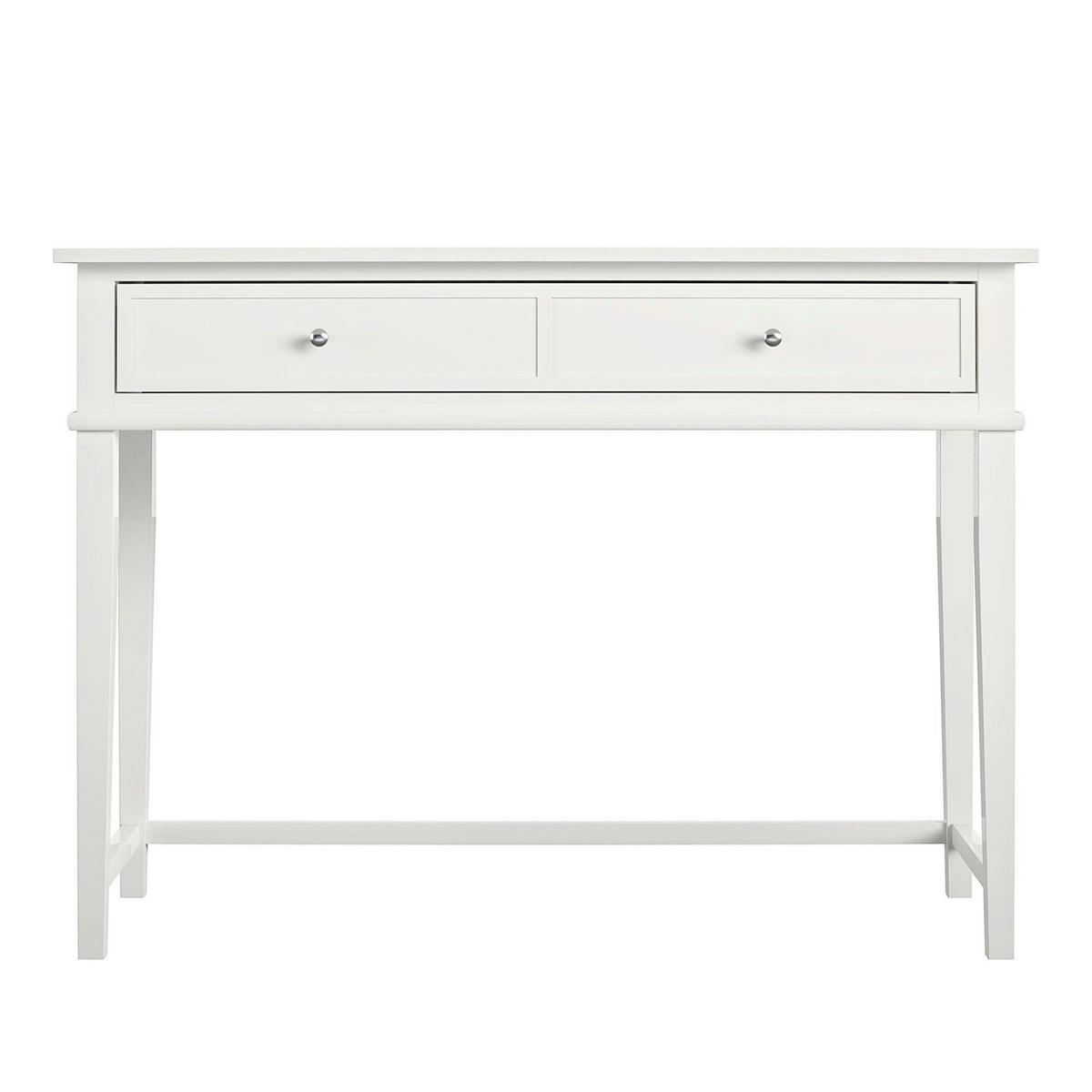 SCHREIBTISCH 89/75/45 cm  in Weiß  - Silberfarben/Weiß, Design, Holzwerkstoff/Metall (89/75/45cm) - MID.YOU