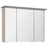 SPIEGELSCHRANK 92/71/17 cm  - Chromfarben/Eichefarben, Design, Glas/Holzwerkstoff (92/71/17cm) - Dieter Knoll