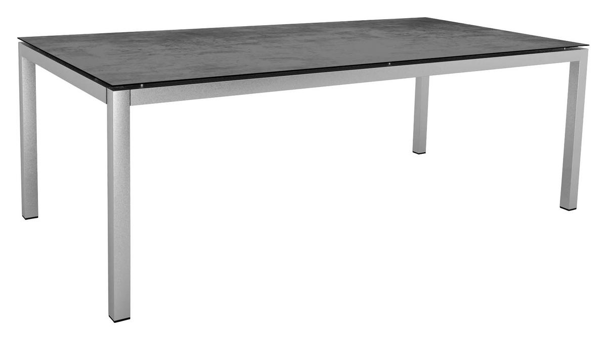 TISCHPLATTE 200/100/1,3 cm Kunststoff  - Grau, Design, Kunststoff (200/100/1,3cm) - Stern