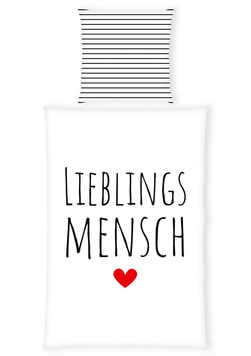 BETTWÄSCHE Renforcé 135/200 cm  - Rot/Schwarz, Design, Textil (135/200cm) - Herding