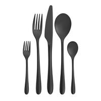 BESTECKSET ONTARIO 20-teilig Edelstahl  - Schwarz, Basics, Metall (28,5/5/33,8cm) - Collini