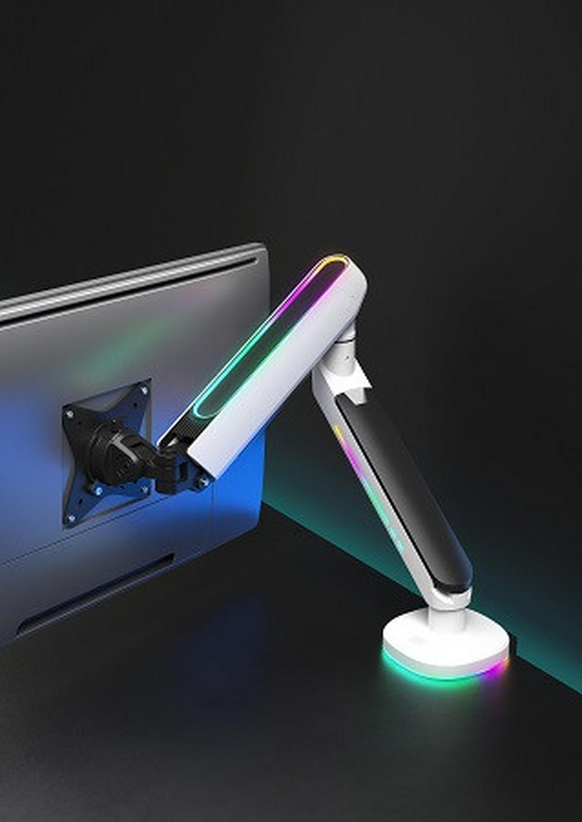 MONITOR-HALTERUNG Metall, Kunststoff Weiß  - Weiß, Design, Kunststoff/Metall (11,7/62,2/57,5cm) - Boxxx