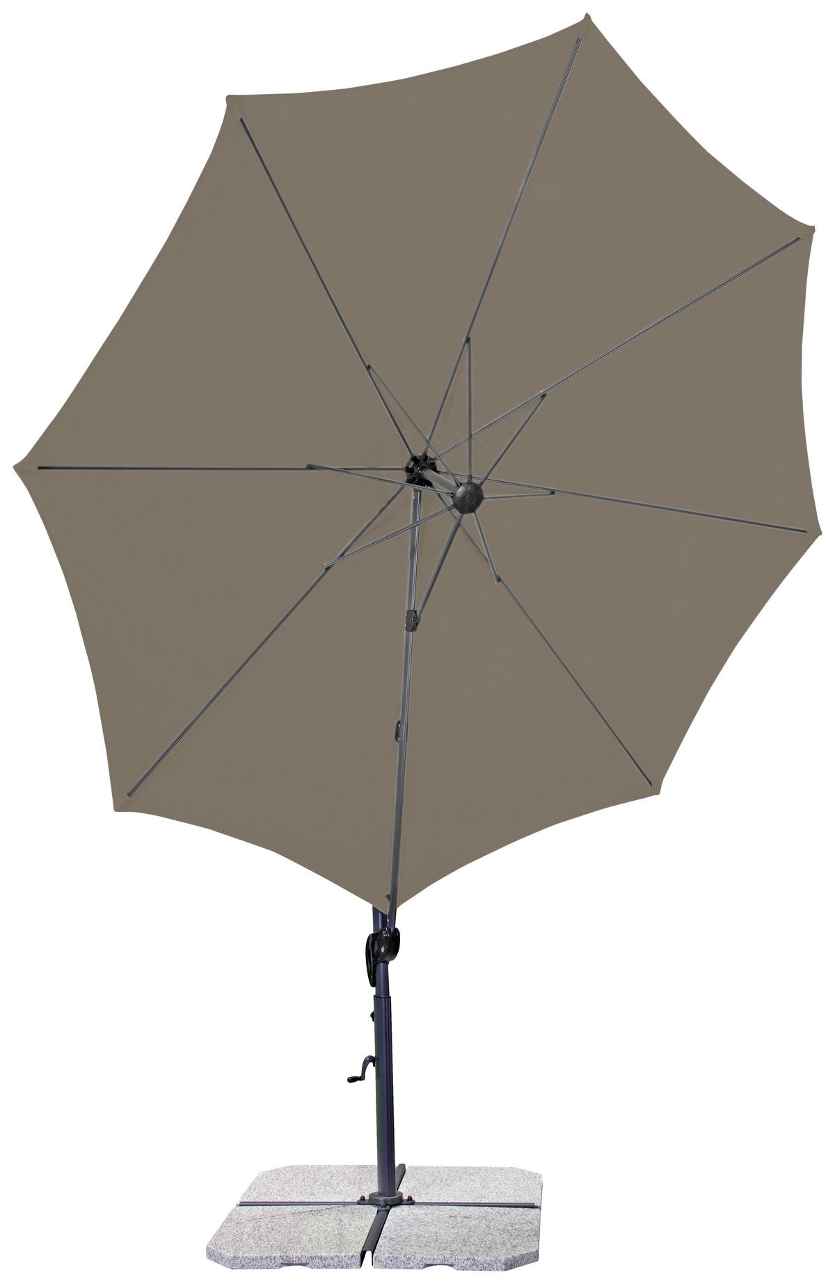 AMPELSCHIRM  300/300 cm  - Greige/Anthrazit, Basics, Textil/Metall (300/300cm) - Doppler