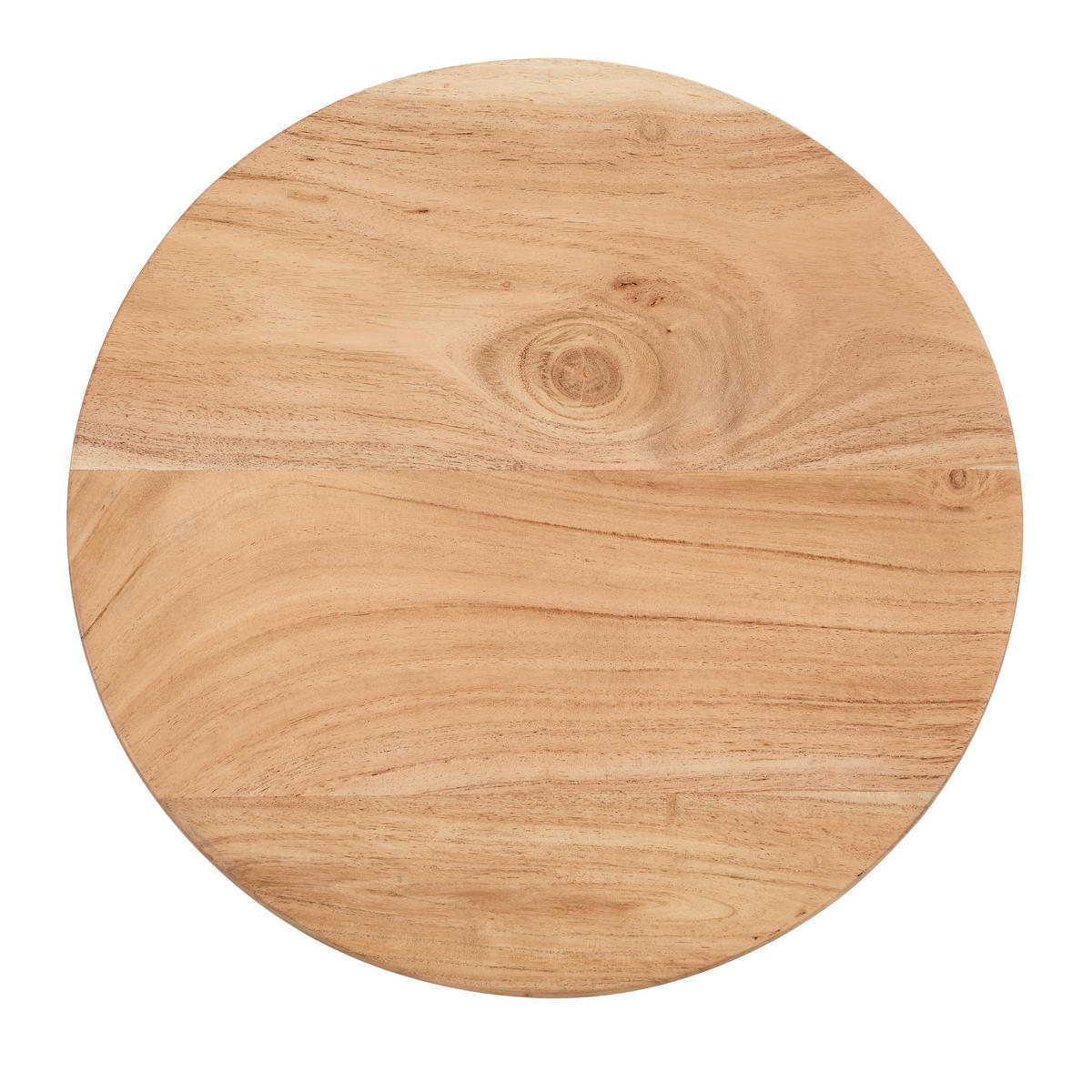 BEISTELLTISCH 41/41/66 cm Akazie vollmassiv Schwarz, Akaziefarben rund  - Schwarz/Akaziefarben, LIFESTYLE, Holz/Metall (41/41/66cm) - Landscape