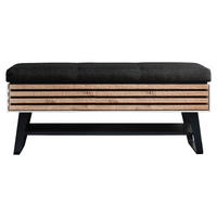 GARDEROBENBANK  in 118/48/41 cm  - Eichefarben/Anthrazit, Design, Holz/Textil (118/48/41cm) - Schöner Wohnen