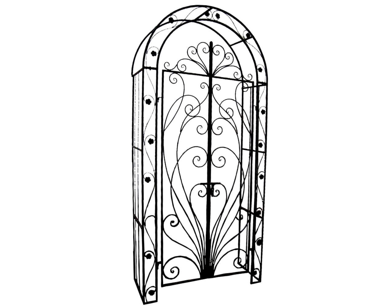 ROSENBOGEN - Schwarz, Basics, Metall (108/229/40cm) - Gardenson