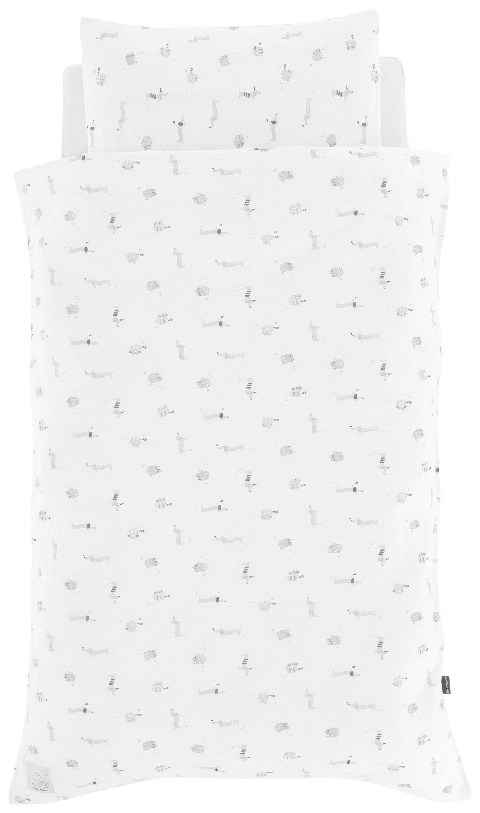 BABYBETTWÄSCHE 100/135 cm  - Orange/Weiß, Basics, Textil (100/135cm) - Träumeland