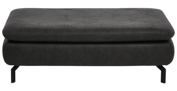 WOHNLANDSCHAFT in Textil Anthrazit - Anthrazit/Schwarz, Design, Textil/Metall (341/181cm) - Dieter Knoll