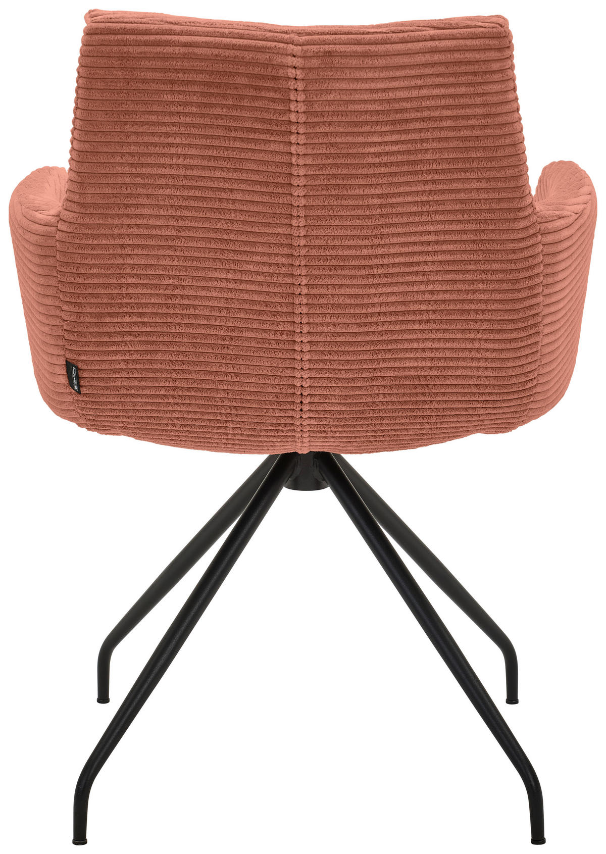 ARMLEHNSTUHL  in Cord  - Rostfarben/Schwarz, Design, Textil/Metall (61/85/64cm) - Musterring
