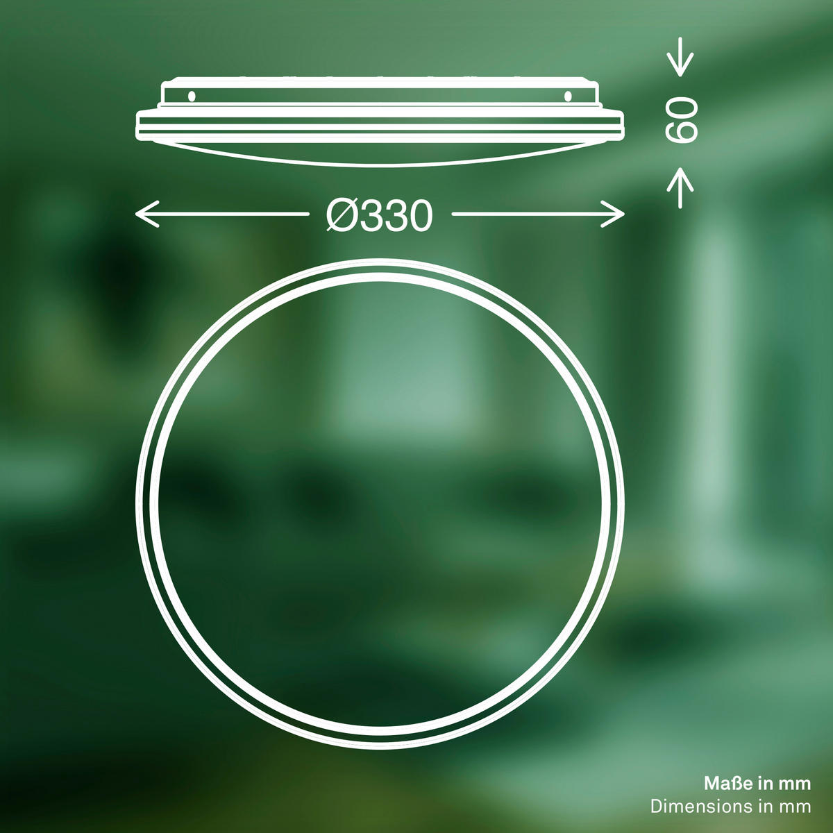 LED-DECKENLEUCHTE 33/6 cm   - Weiß, Basics, Kunststoff (33/6cm)