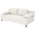 SCHLAFSOFA Lia in Webstoff Creme  - Creme/Schwarz, Design, Textil/Metall (197/84/92,5cm) - Hom`in