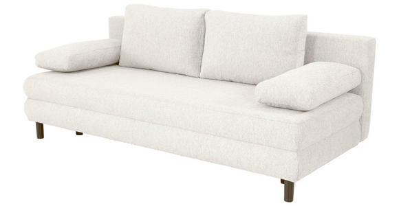 SCHLAFSOFA Lia in Webstoff Creme  - Creme/Schwarz, Design, Textil/Metall (197/84/92,5cm) - Hom`in