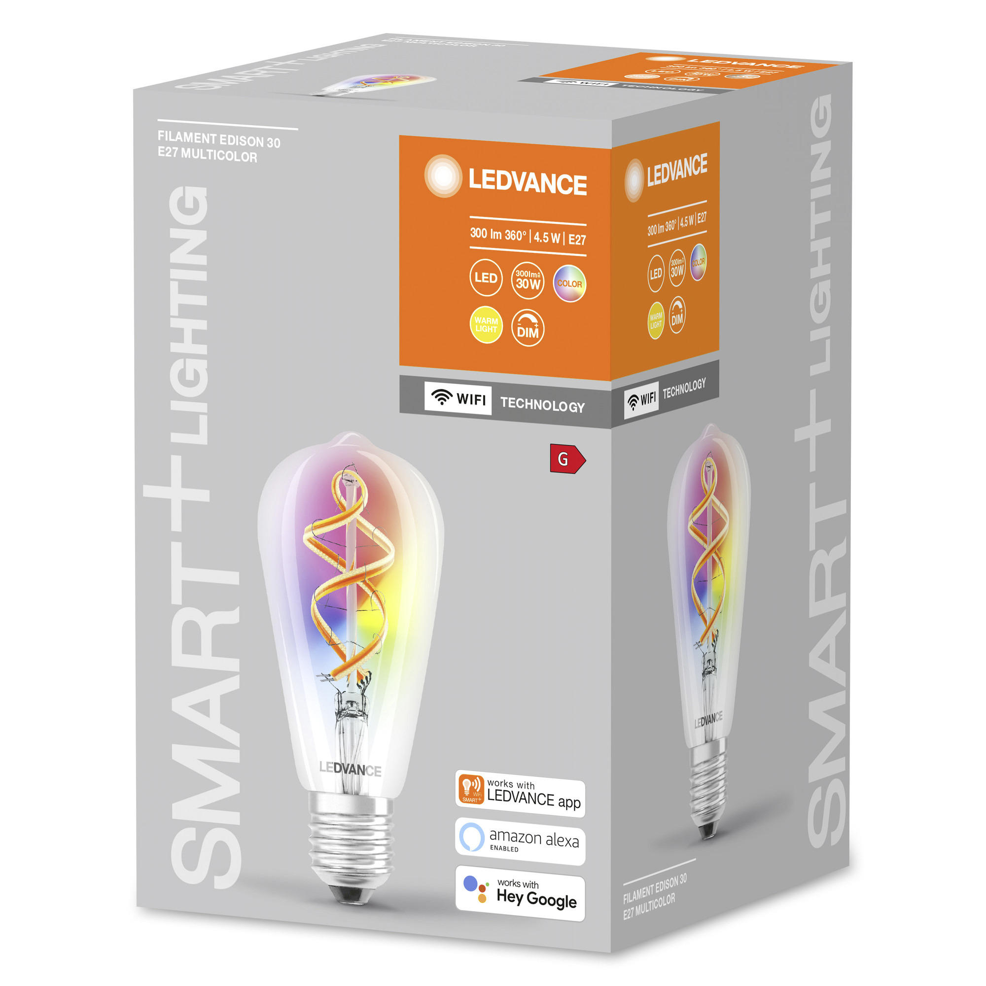 LED-LEUCHTMITTEL   E27 4,5 W  - Basics, Glas (6,4/14,3cm) - Ledvance