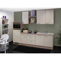 KUCHYŇSKÁ LINKA NEPAL 280 - Sonoma dub/kašmírová, Moderní, kov/kompozitní dřevo (280cm) - FlexWell