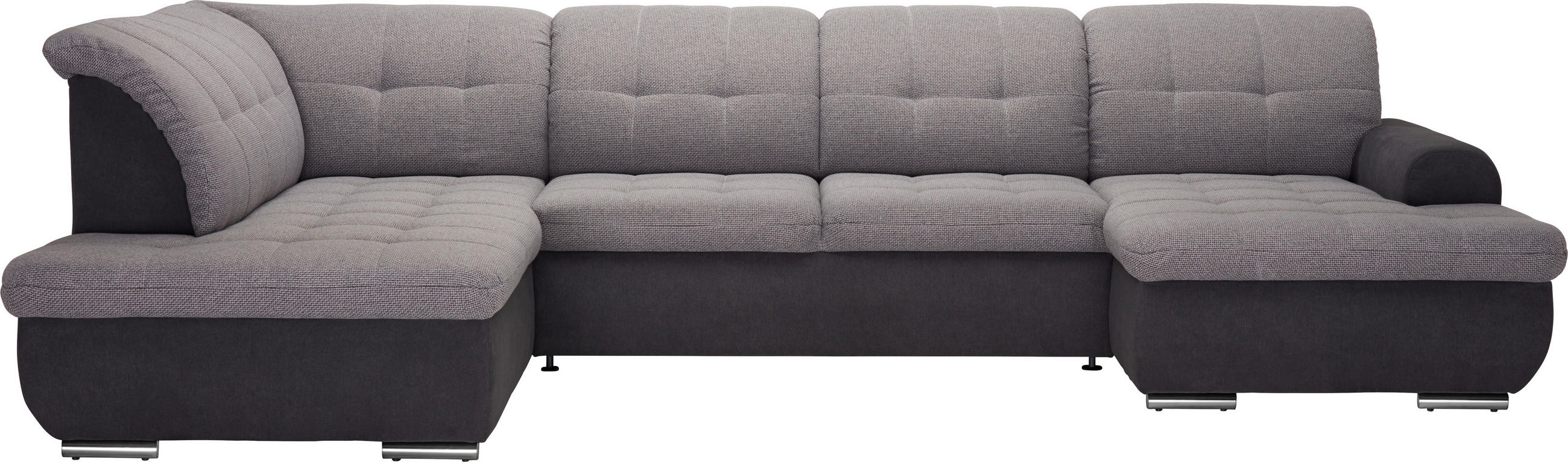 UGAONA GARNITURA svetlosiva, tamnosiva  - tamnosiva/svetlosiva, Dizajnerski, tekstil (208/347/145cm) - Cantus