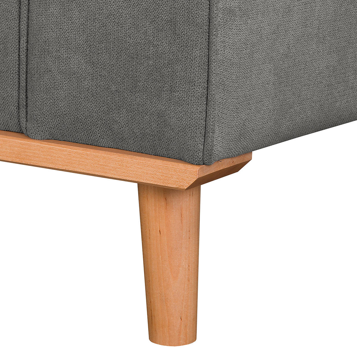 3-SITZER-SOFA Mikrofaser Grau  - Wengefarben/Grau, Design, Holz/Textil (193/86/87cm) - Livetastic