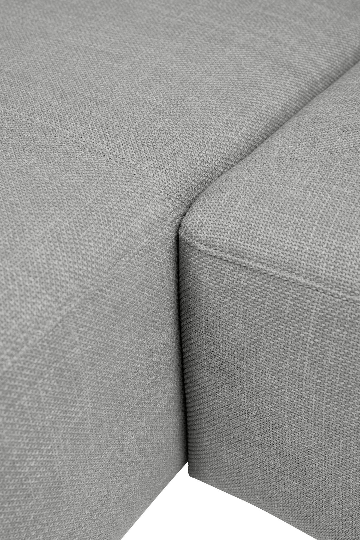 ECKSOFA inkl. Funktion Heaven Grau Flachgewebe  - Chromfarben/Grau, KONVENTIONELL, Textil/Metall (162/242cm) - Tom Tailor