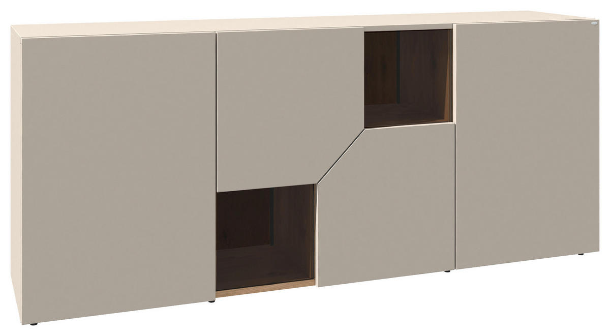 SIDEBOARD  160/82/44,5 cm  - Taupe/Wildeiche, Design, Holz (160/82/44,5cm) - Voglauer