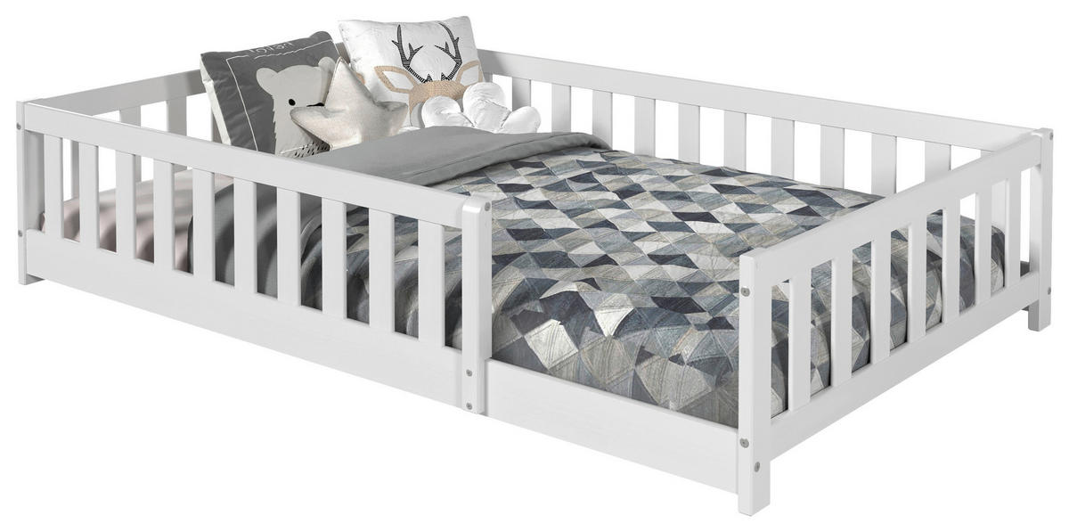 BODENBETT. 120/200 cm Weiss  - Weiss, Modern, Holz/Holzwerkstoff (120/200cm) - P & B