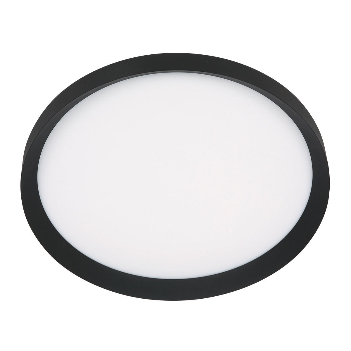 DECKENLEUCHTE Fladdy 50/7 cm   - Schwarz, Basics, Kunststoff/Metall (50/7cm)
