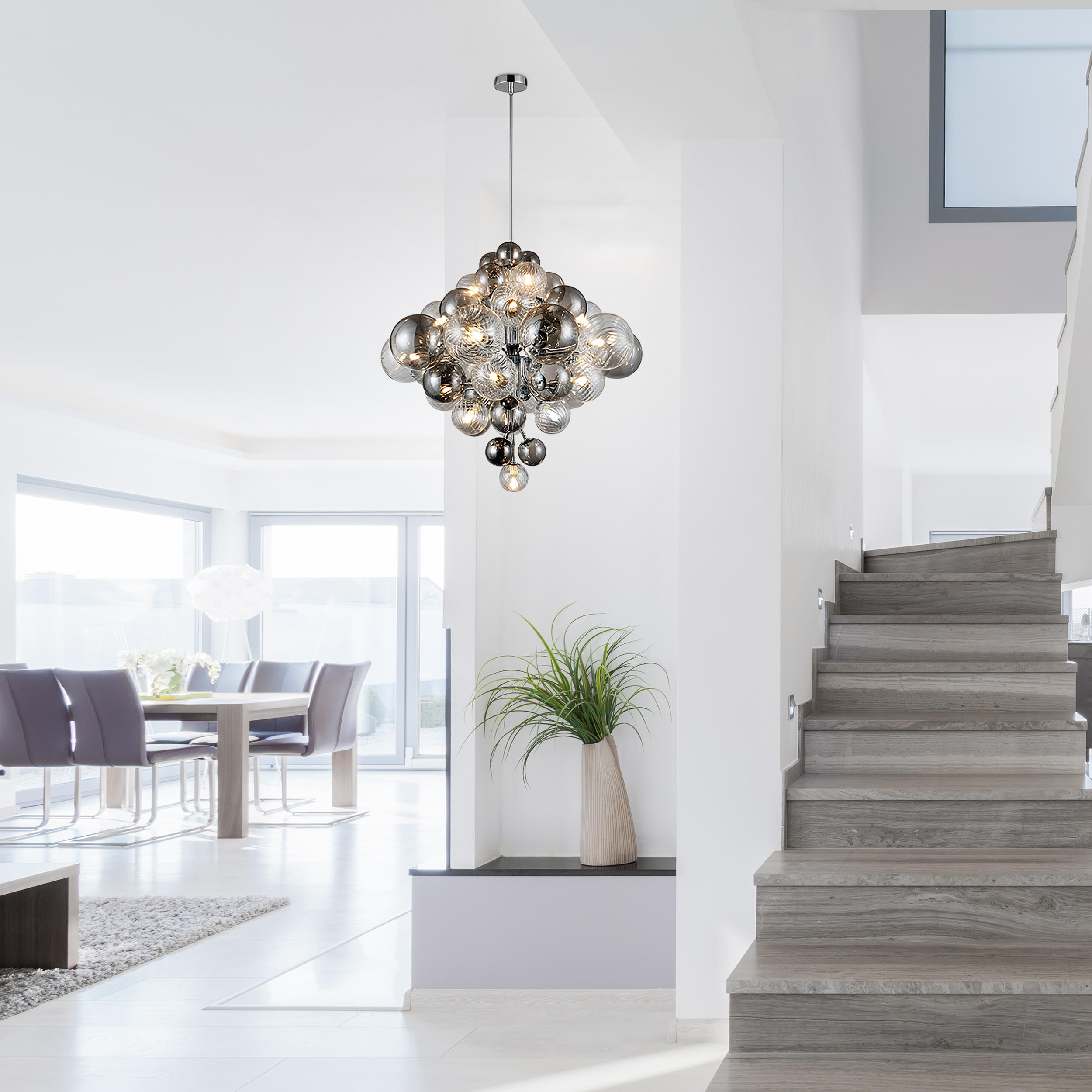 HÄNGELEUCHTE 75/120 cm   - Design, Glas/Metall (75/120cm) - Näve