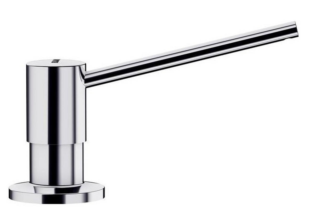 SPÜLMITTELSPENDER  - Chromfarben, Basics, Metall (4,8/7,3/13,6cm) - Blanco