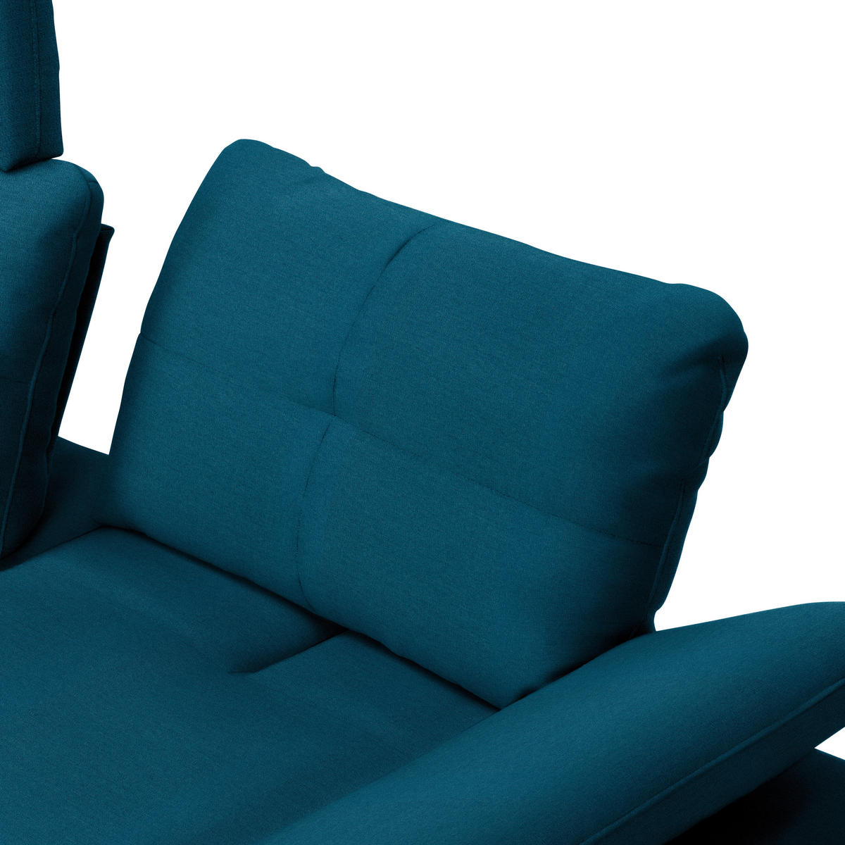 ECKSOFA in Webstoff Dunkelblau  179/301 cm  - Schwarz/Dunkelblau, Design, Textil/Metall (179/301cm) - Chilliano