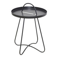 BEISTELLTISCH 40/40/57 cm Schwarz rund  - Schwarz, Design, Metall (40/40/57cm) - MID.YOU