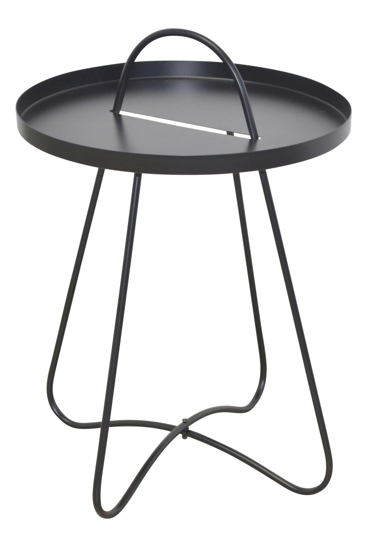 BEISTELLTISCH 40/40/57 cm Schwarz rund  - Schwarz, Design, Metall (40/40/57cm) - MID.YOU