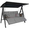 HOLLYWOODSCHAUKEL 210/160/145 cm  - Sandfarben/Dunkelgrau, Basics, Textil/Metall (210/160/145cm) - Boxxx