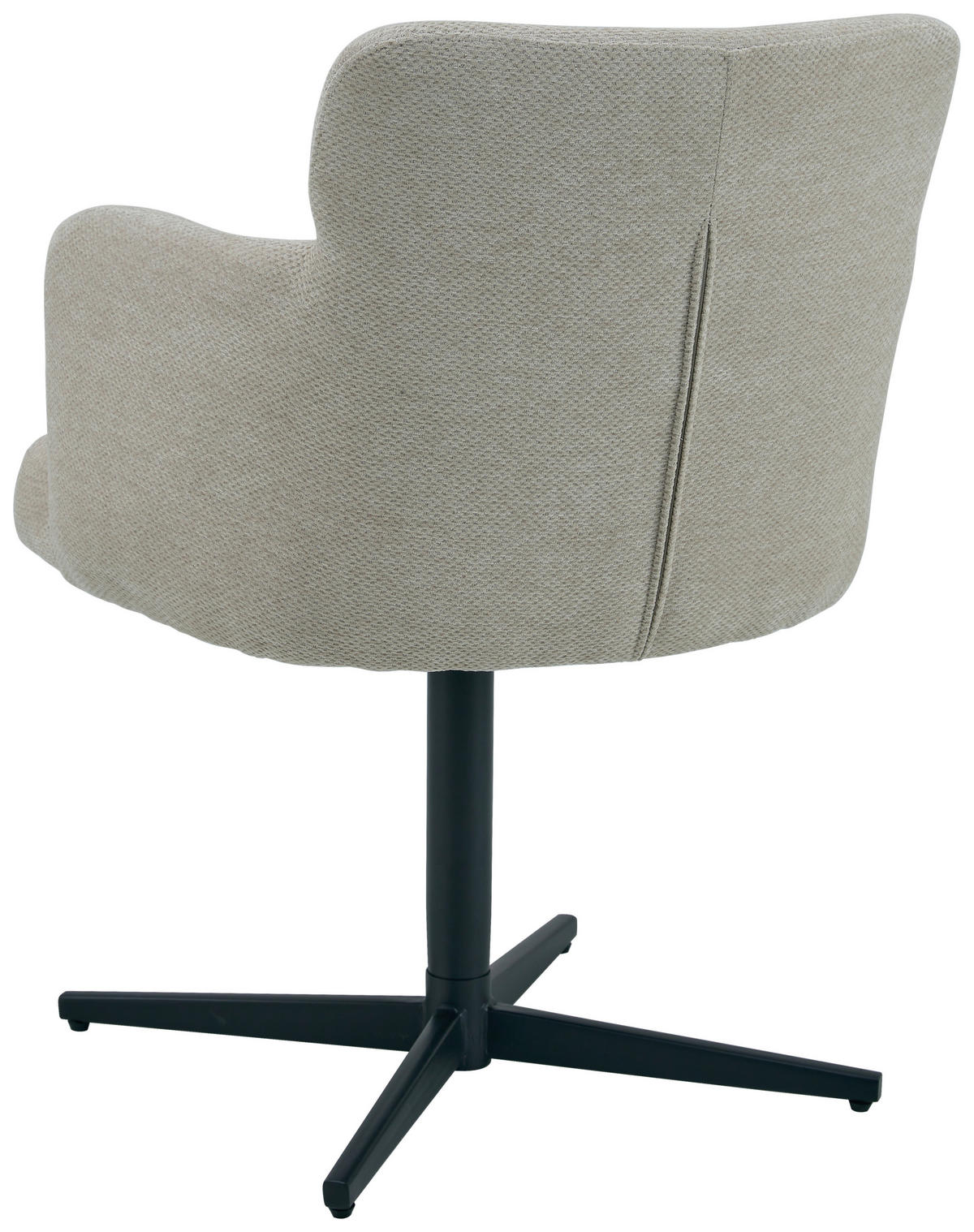 ARMLEHNSTUHL  in Eisen Webstoff  - Beige/Schwarz, KONVENTIONELL, Holz/Textil (58,5/85/63cm) - Livetastic