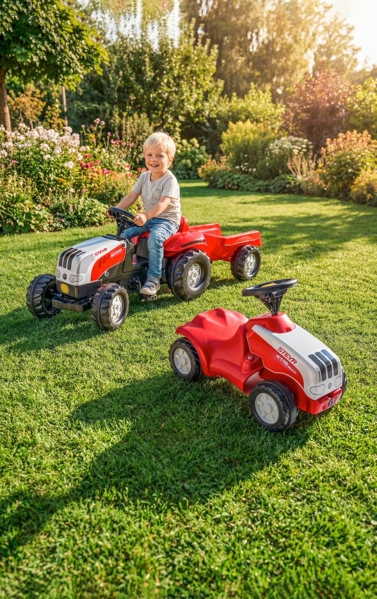 KINDERTRAKTOR - Rot, KONVENTIONELL, Kunststoff