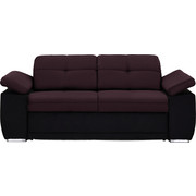 SCHLAFSOFA in Textil Beere, Schwarz - Chromfarben/Beere, KONVENTIONELL, Textil (206/82/101cm) - Venda