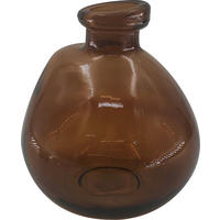 VASE 15.7 cm  - Dunkelbraun, Basics, Glas (14/15,7cm) - Ambia Home