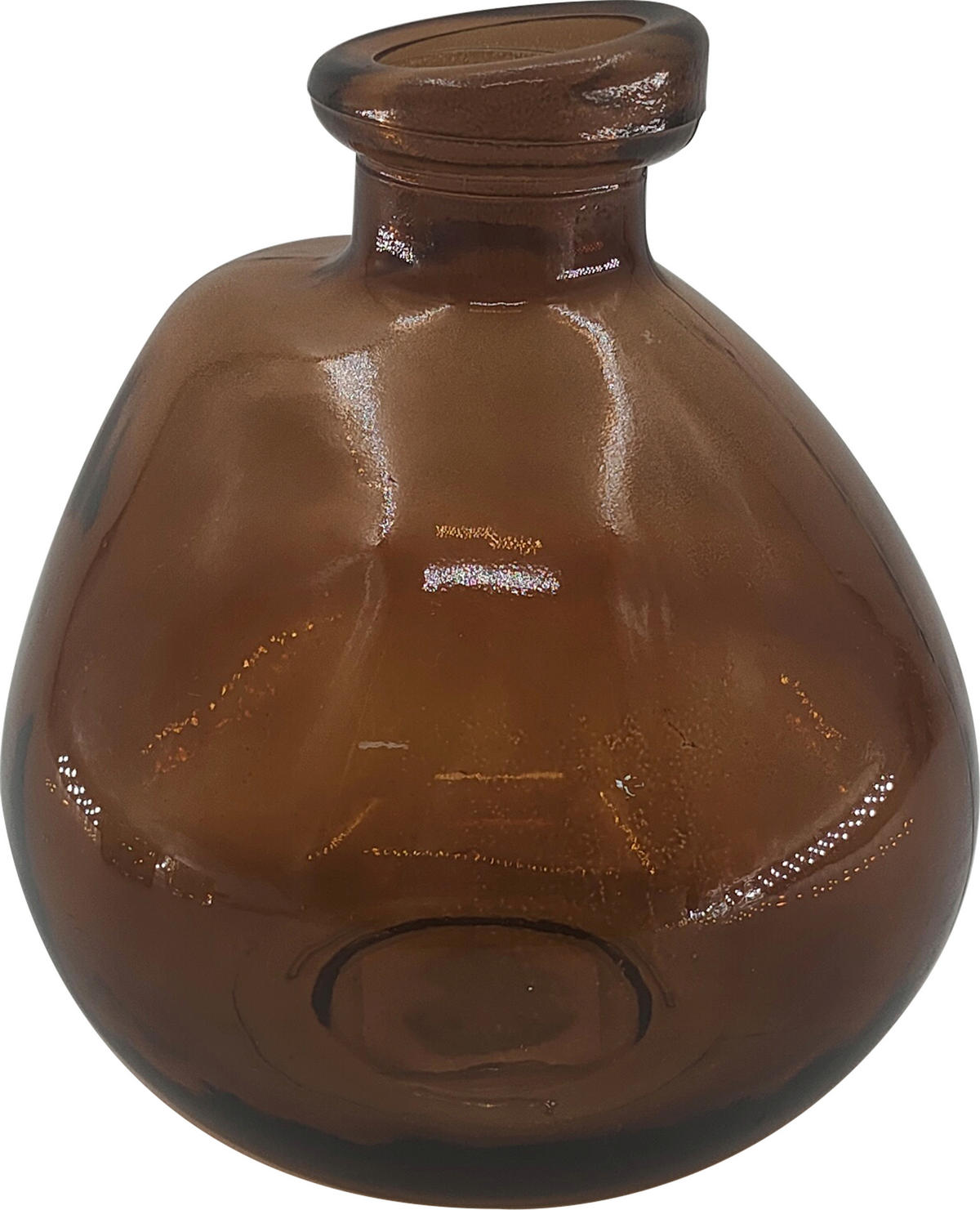 VASE 15.7 cm  - Dunkelbraun, Basics, Glas (14/15,7cm) - Ambia Home