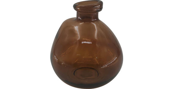 VASE 15.7 cm  - Dunkelbraun, Basics, Glas (14/15,7cm) - Ambia Home