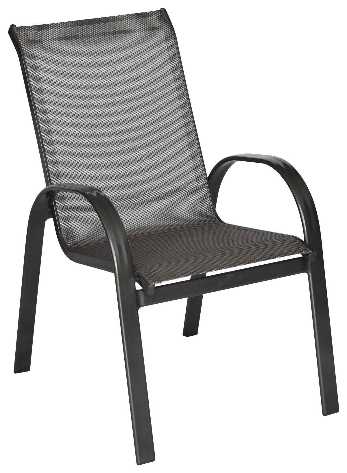 STAPELSESSEL Aluminium Graphitfarben, Grau  - Graphitfarben/Grau, KONVENTIONELL, Textil/Metall (56/97/76cm) - Gardenson