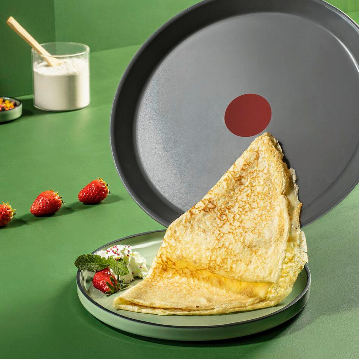 PONEV ZA PALAČINKE Renewal 28 cm - barve aluminija, Basics, kovina (28cm) - Tefal