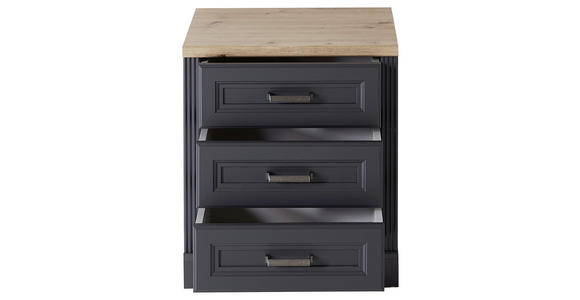 ROLLCONTAINER 54/62/39 cm  - Graphitfarben/Eiche Artisan, KONVENTIONELL, Holzwerkstoff/Metall (54/62/39cm) - Carryhome