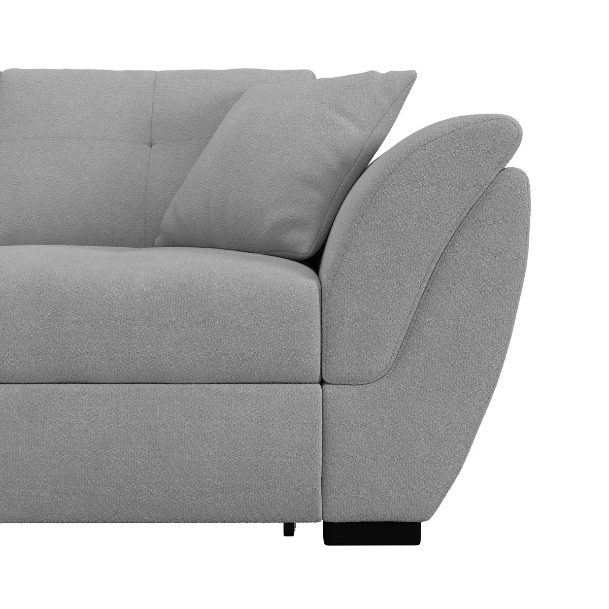 HÖRNSOFFA i mörkgrå  - mörkgrå/svart, Klassisk, textil/plast (187/278cm) - MID.YOU