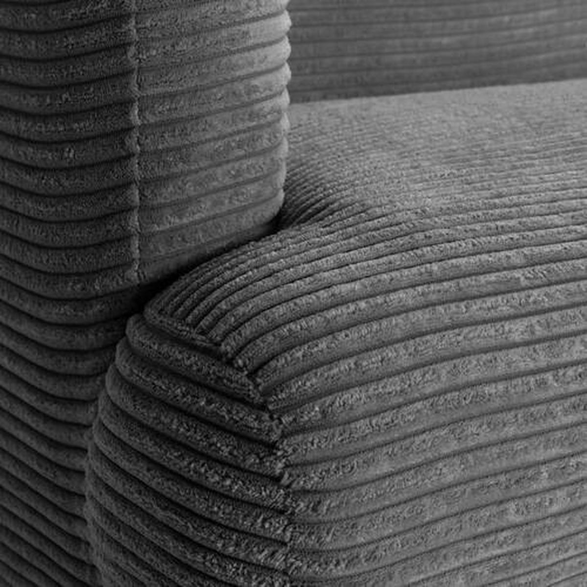 SITZBANK in Textil Anthrazit, Grau  - Anthrazit/Schwarz, Design, Holz/Textil (170/83/70cm) - Landscape