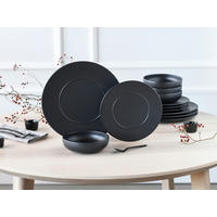 TAFELSERVICE Unico Schwarz 12-teilig  - Schwarz, Basics, Keramik - Creatable
