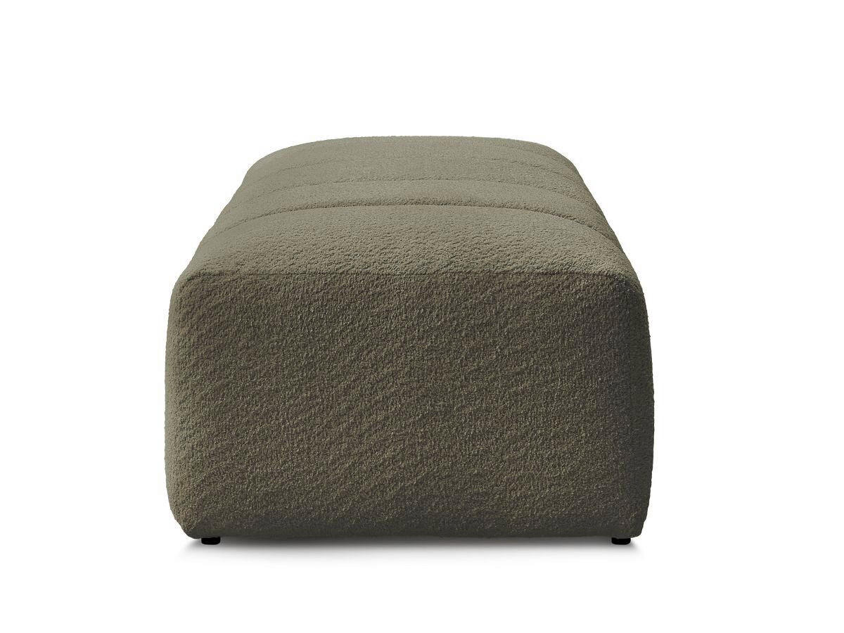 HOCKER ANNECY Bouclé Grün  - Schwarz/Grün, MODERN, Kunststoff/Textil (146/45/68cm)