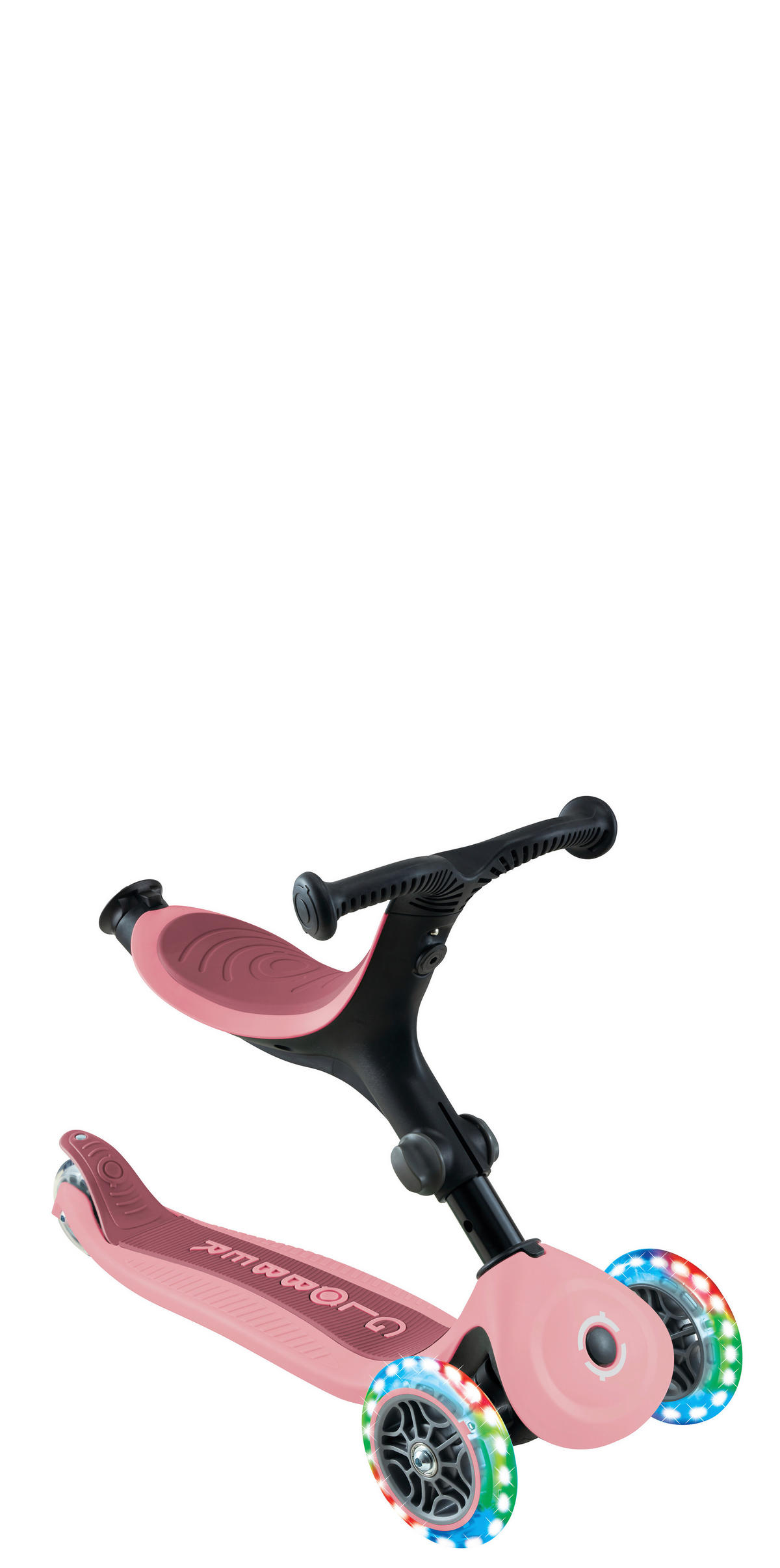 LAUFRAD GO-UP ACTIVE LIGHTS 360  - Rosa, Basics, Kunststoff/Metall (67/29/100cm) - GLOBBER