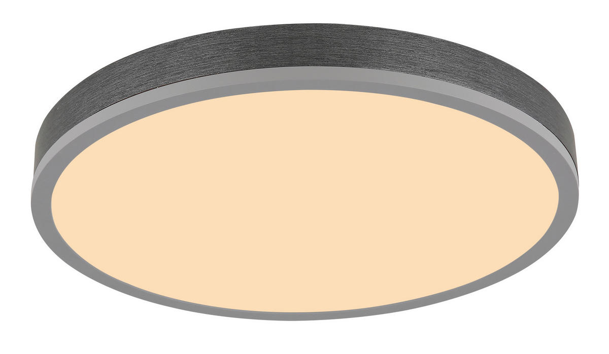 STROPNA LED-SVETILKA  DORO //3000 K/230 V/ - srebrne barve/temno siva, Basics, kovina/umetna masa (45/8,5cm) - Globo