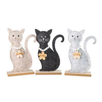 DEKOKATZE - Schwarz/Braun, LIFESTYLE, Textil (18/29/4cm)