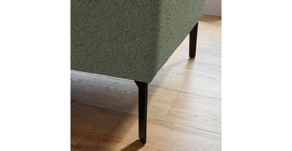 ECKSOFA  in Mikrofaser Grün  203/266 cm  - Schwarz/Grün, Design, Textil/Metall (203/266cm) - Johann Jakob